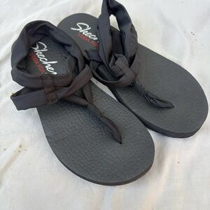 Skechers Black Yoga Foam Sandals